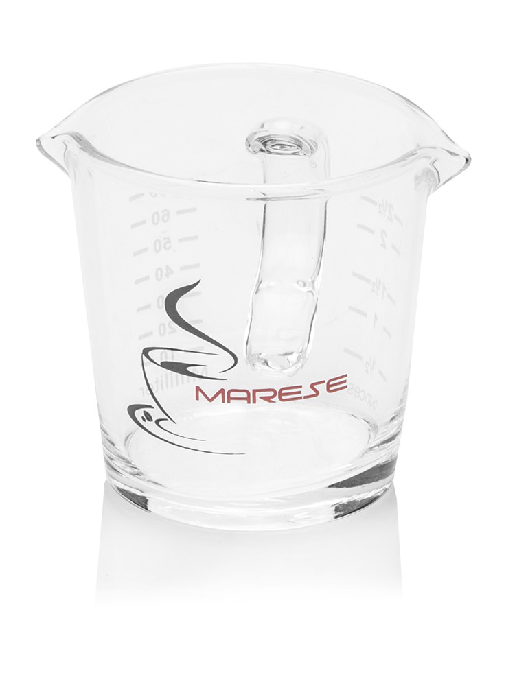 Marese Espresso Shotglas 70ml mit Griff und Doppelauslauf